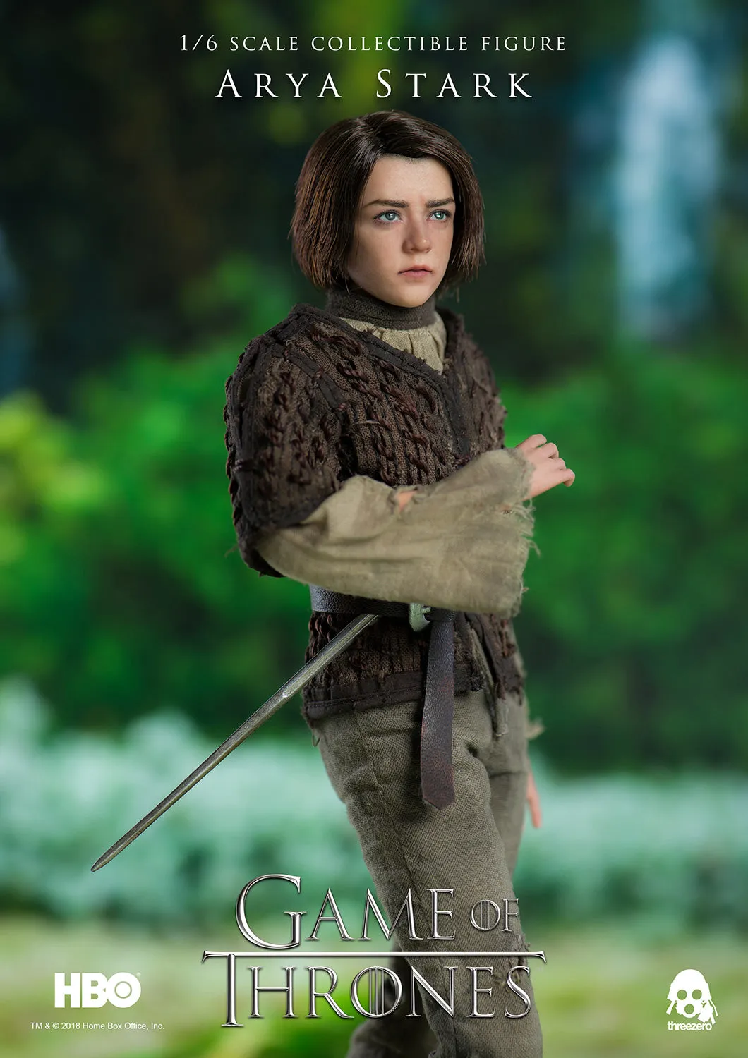 Arya Stark collectible figure from H.B.O. series - The Game of Thrones made by Threezero