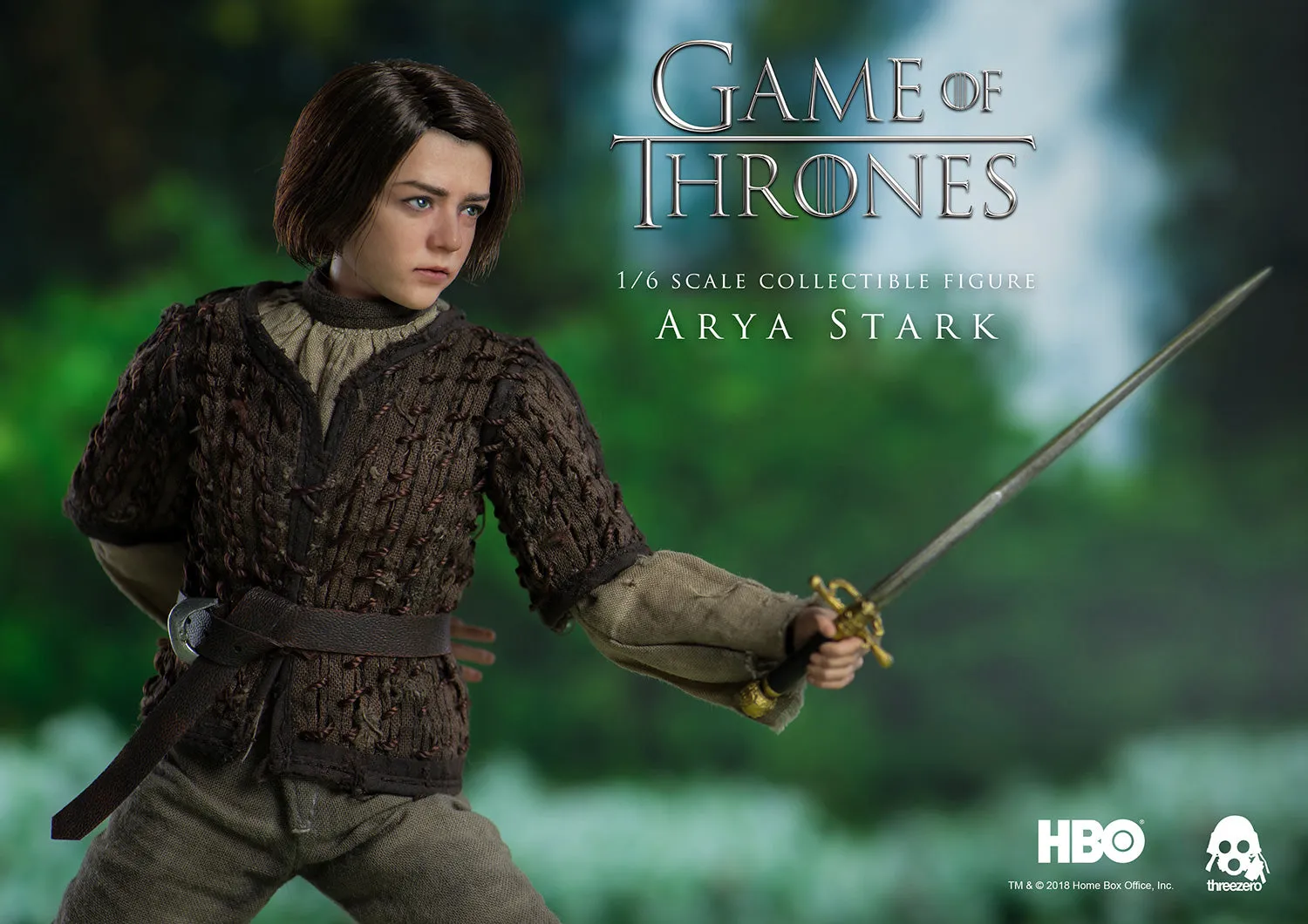 Arya Stark collectible figure from H.B.O. series - The Game of Thrones made by Threezero