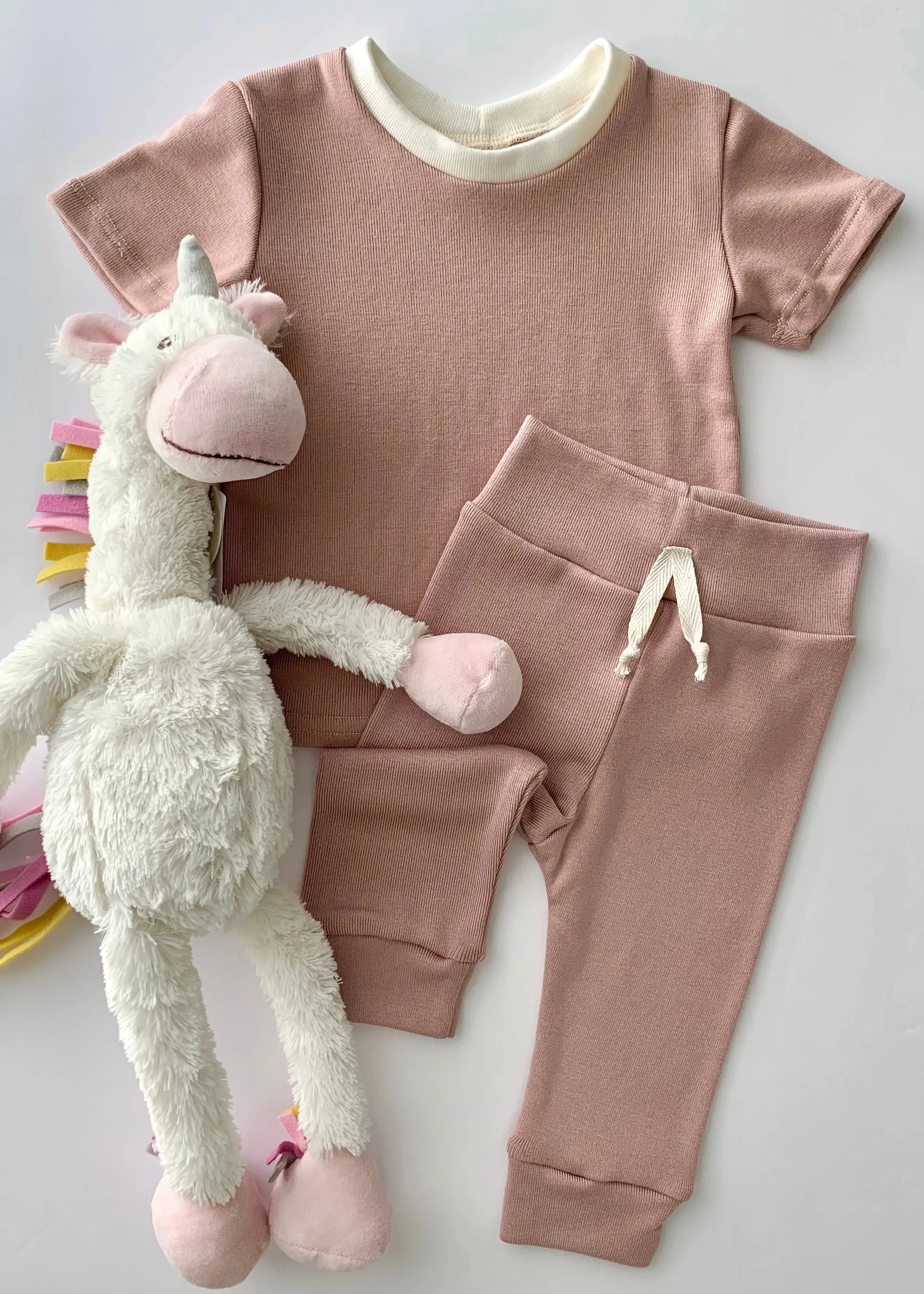Blush High Rise Baby Joggers