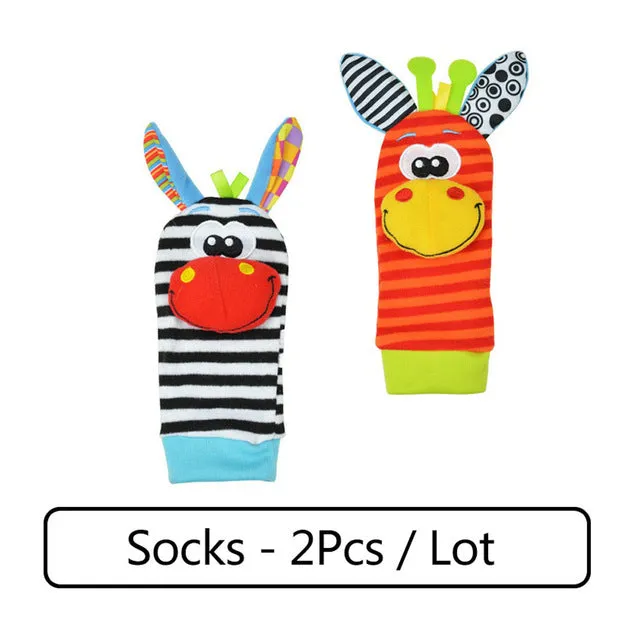 Cartoon Baby Toys 0-12 Months Soft Animal Baby Rattles