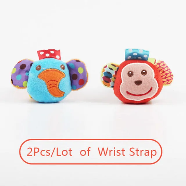Cartoon Baby Toys 0-12 Months Soft Animal Baby Rattles