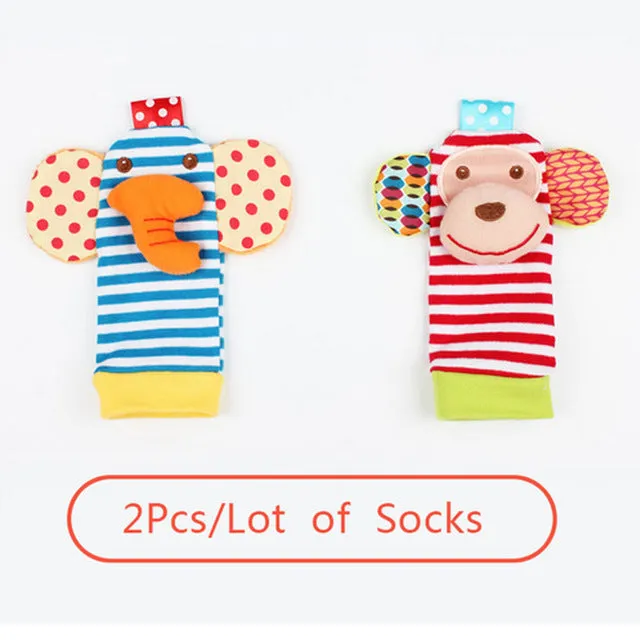 Cartoon Baby Toys 0-12 Months Soft Animal Baby Rattles