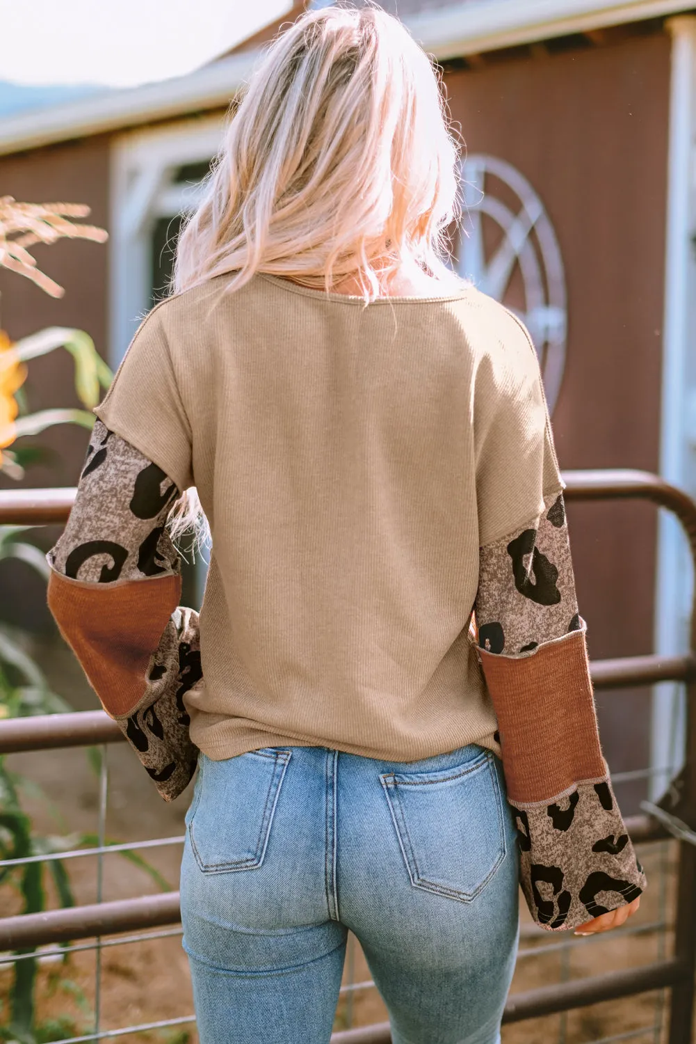 Colorblock Patchwork Knit Top
