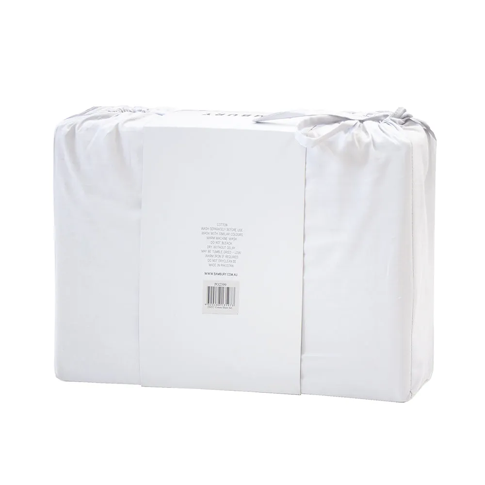 Cotton Sheet Set - Split King - White
