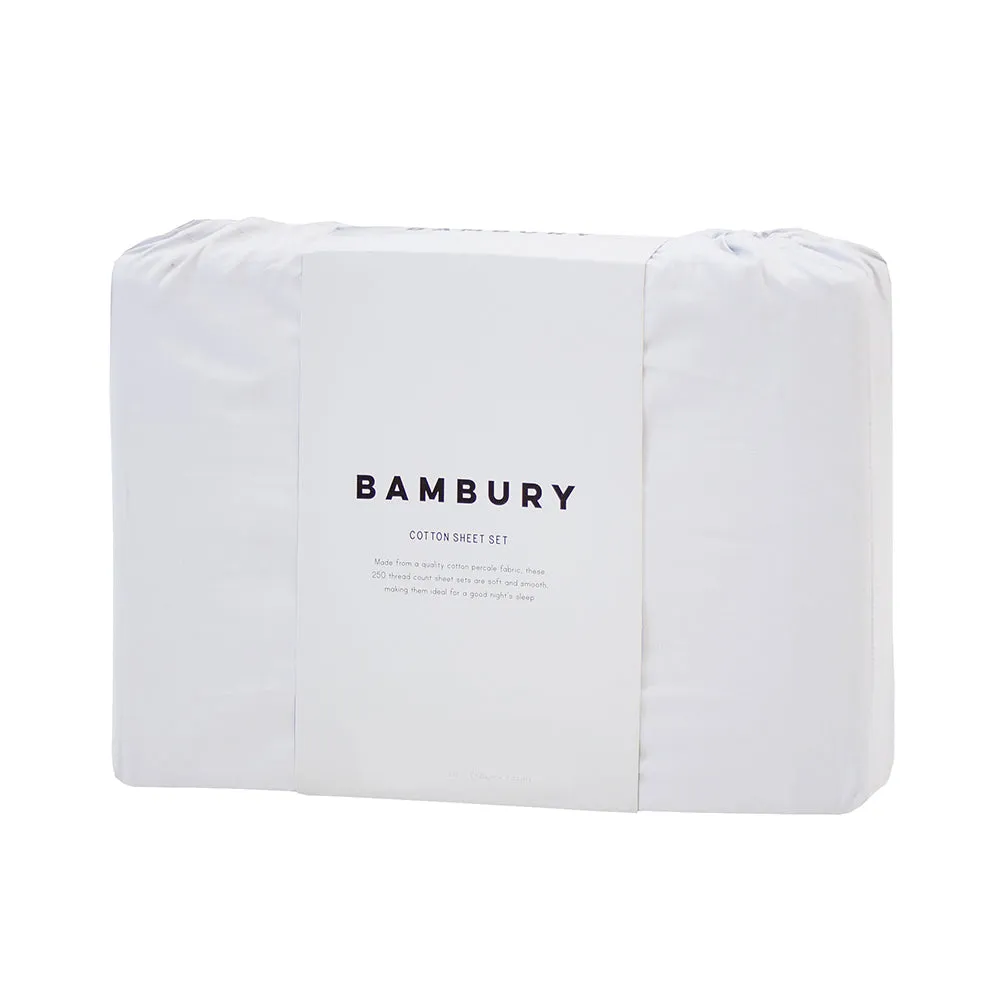 Cotton Sheet Set - Split King - White