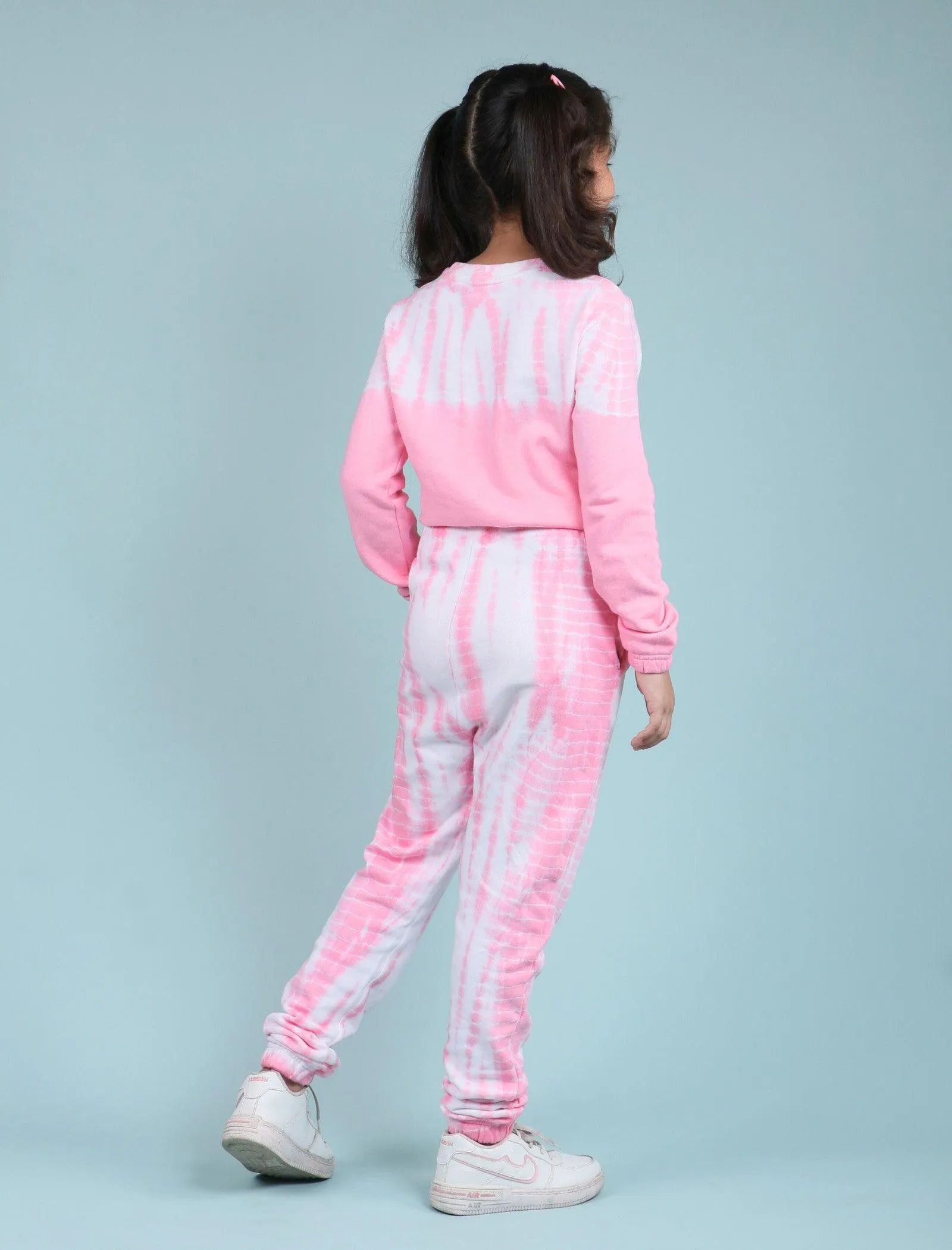 Fresh Style Tie Dye Jogger Set (Rose Pink)