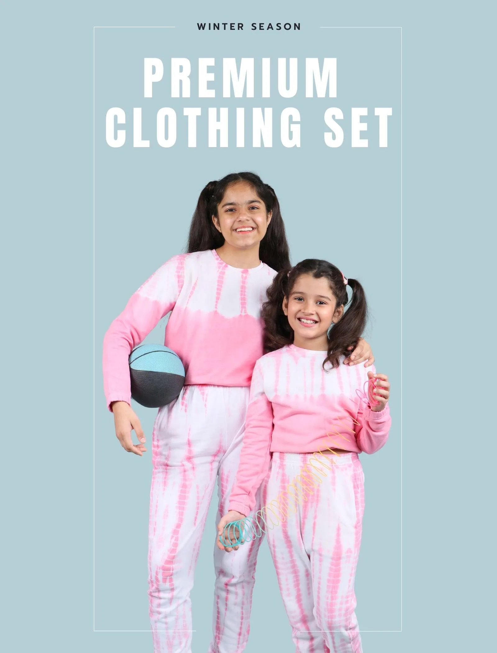 Fresh Style Tie Dye Jogger Set (Rose Pink)