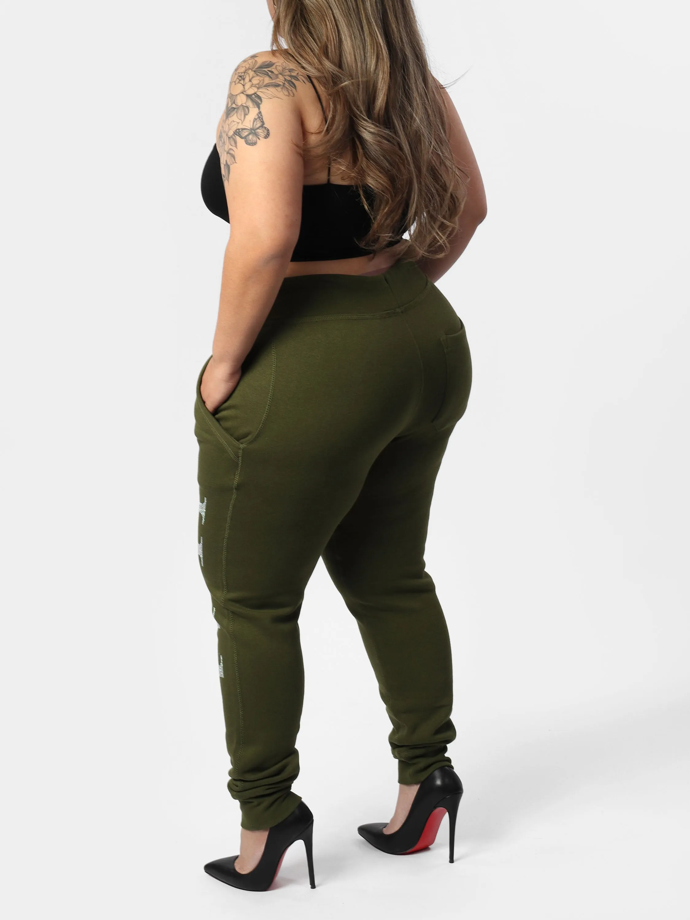 Glam Bedazzle HOF11 Green Joggers