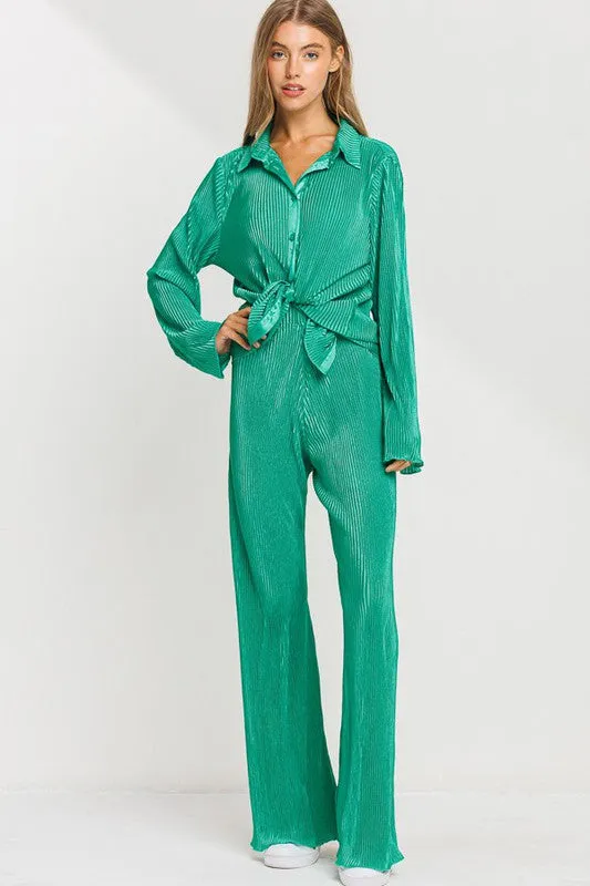 Green Relaxed Fit Casual Set