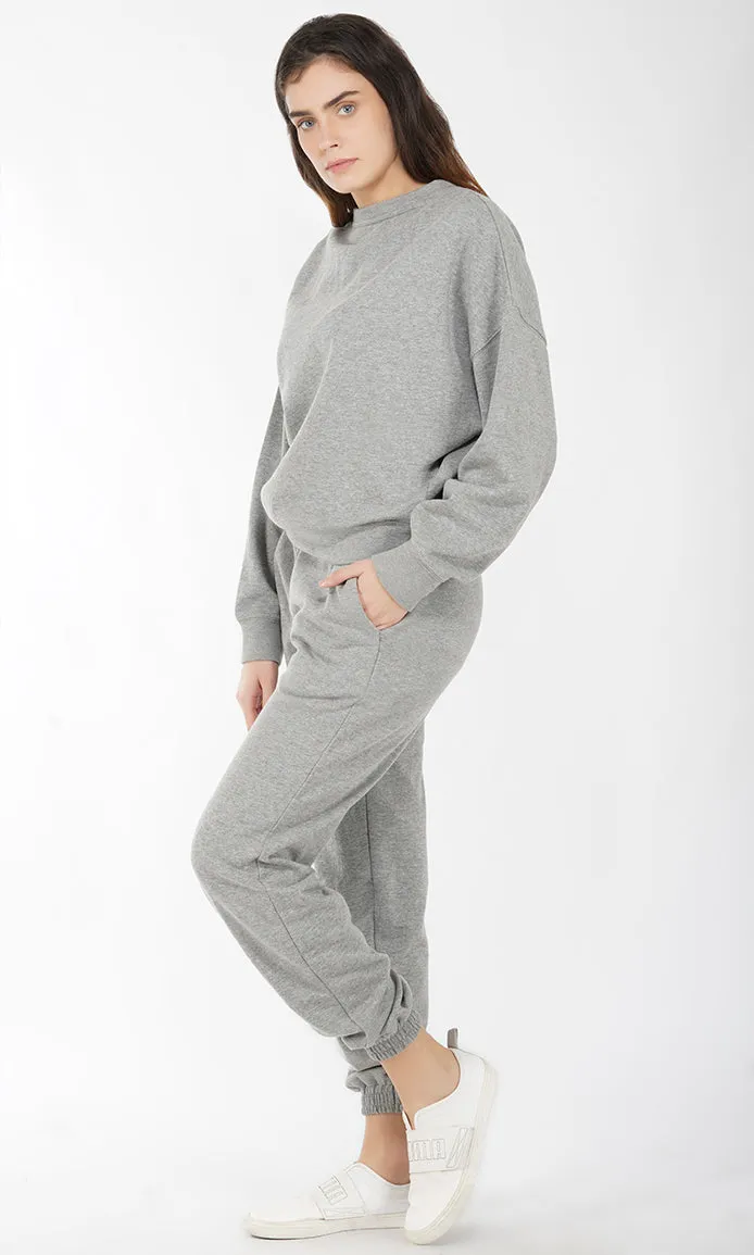 Grey Oversized Sweatshirt and Joggers Set