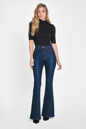 High Rise Dark Flare Jeans