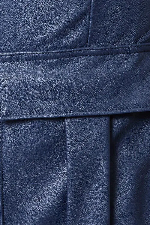Kancan High Rise Faux Leather Joggers