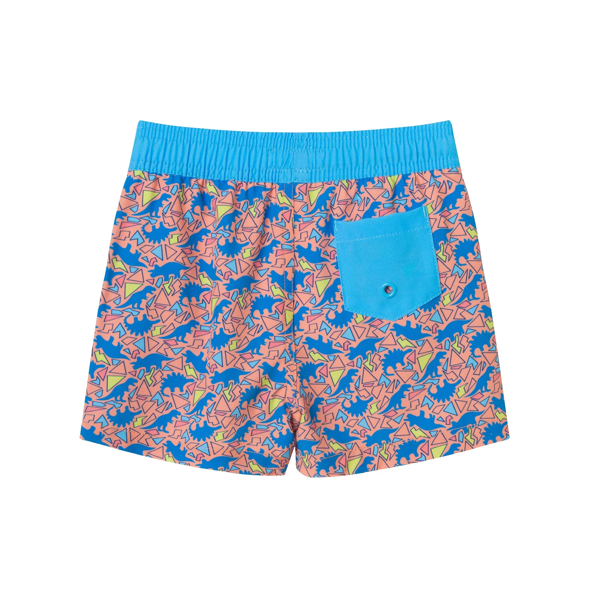 Kids (5-7) Rashguard & Swim Trunk Set | Surfing Dino