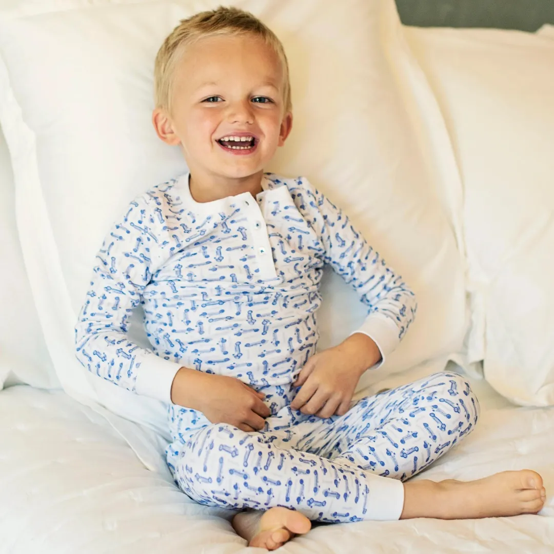 Kids Blue Racecar Pajamas