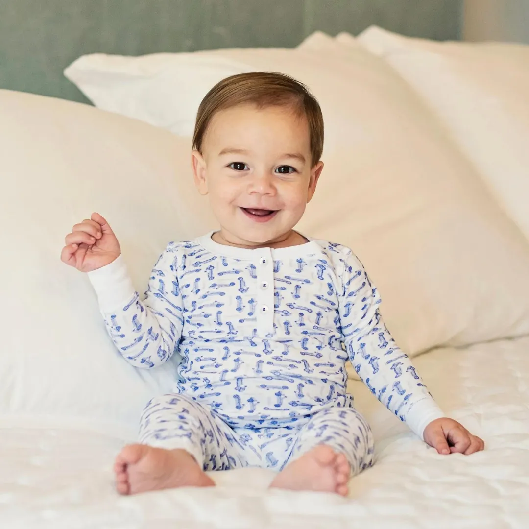 Kids Blue Racecar Pajamas