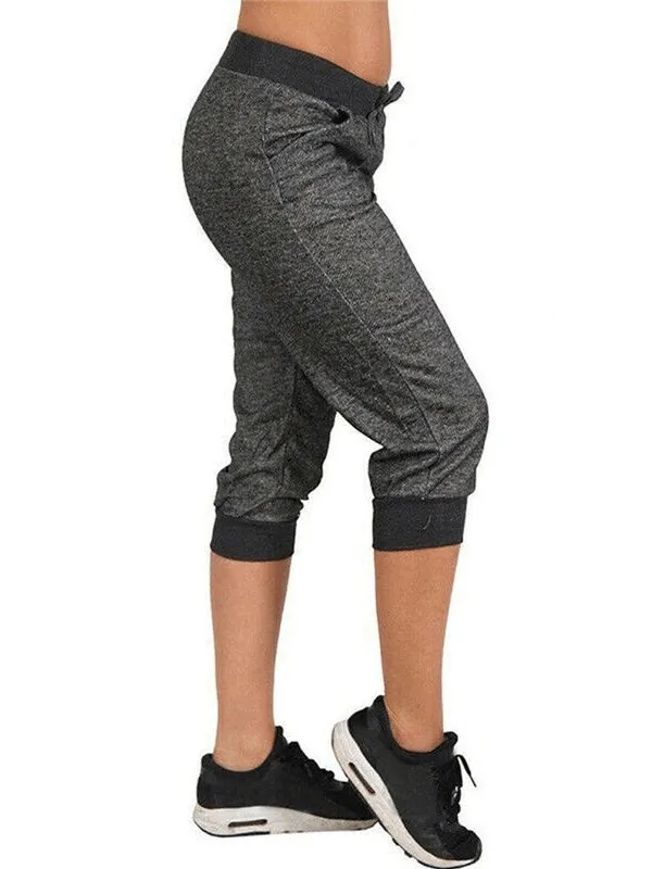 Loose Cropped Women's Joggers with Pockets - SF0152