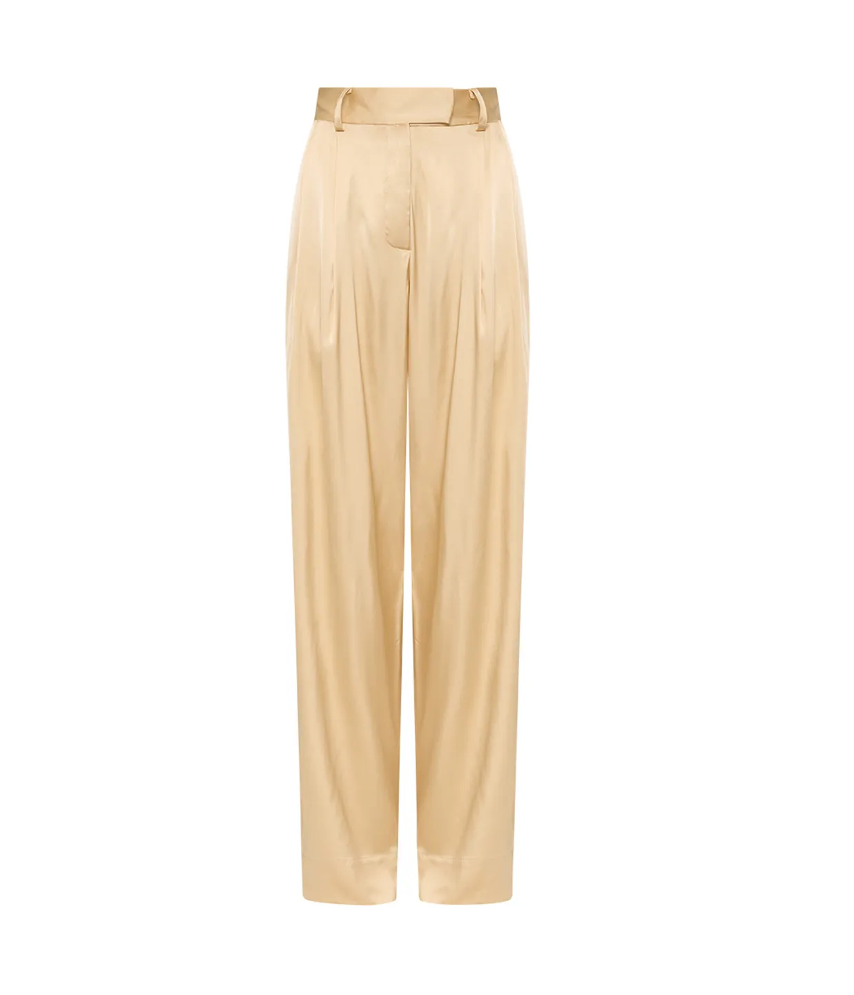 Lumiere Crepe Satin Trouser in Golden Citrine
