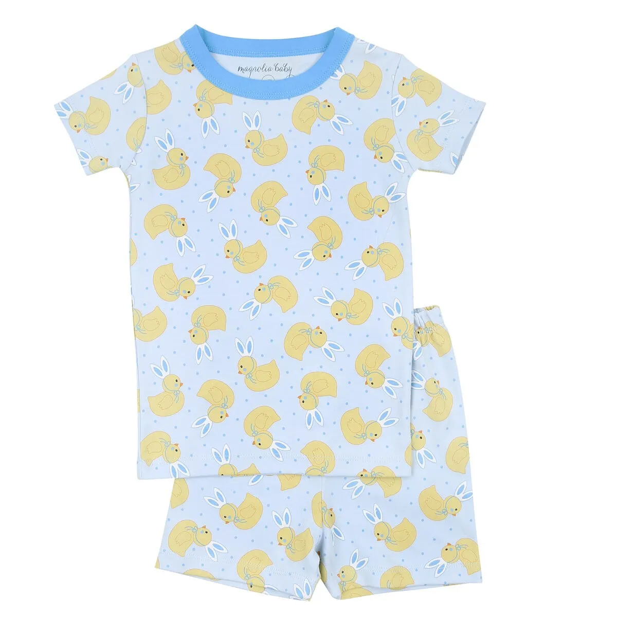 Magnolia Baby Easter Bunny Ears Short Pajamas - Blue