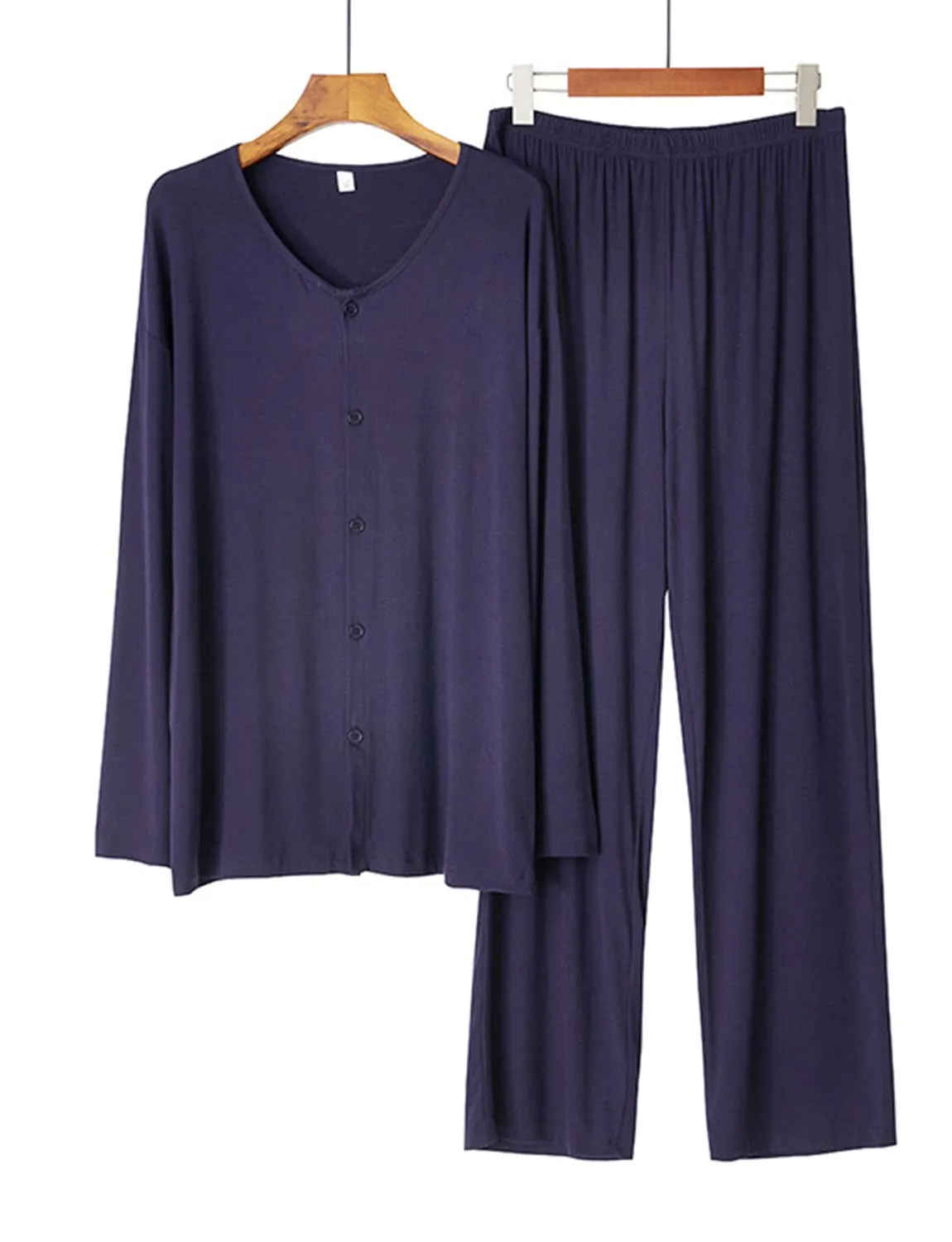 Modell Cardigan Long Sleeve Cotton Pajamas Set 2
