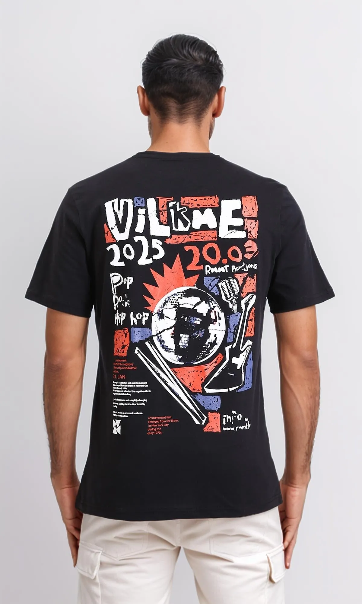 R209379 - Cotton Regular Fit Slip On Tee - Black