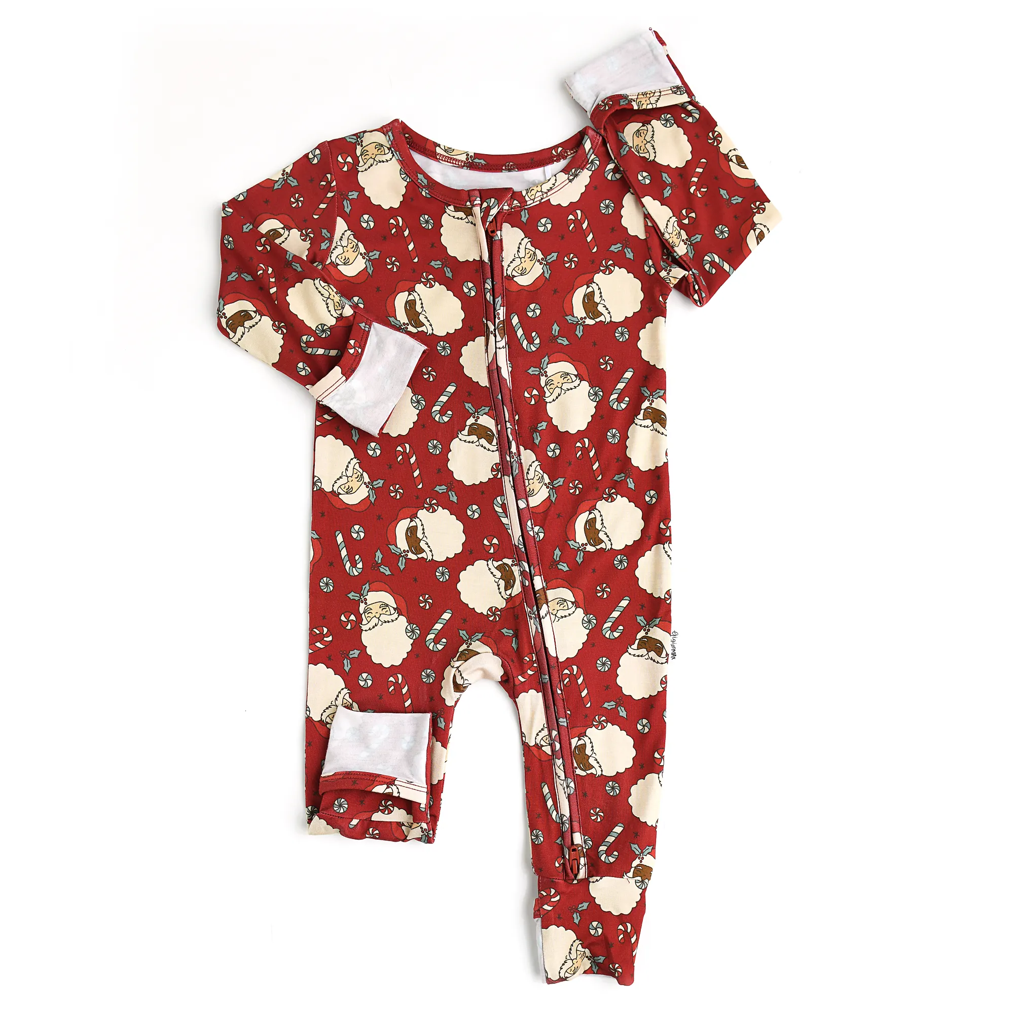 Santa Zip Holiday Pajamas