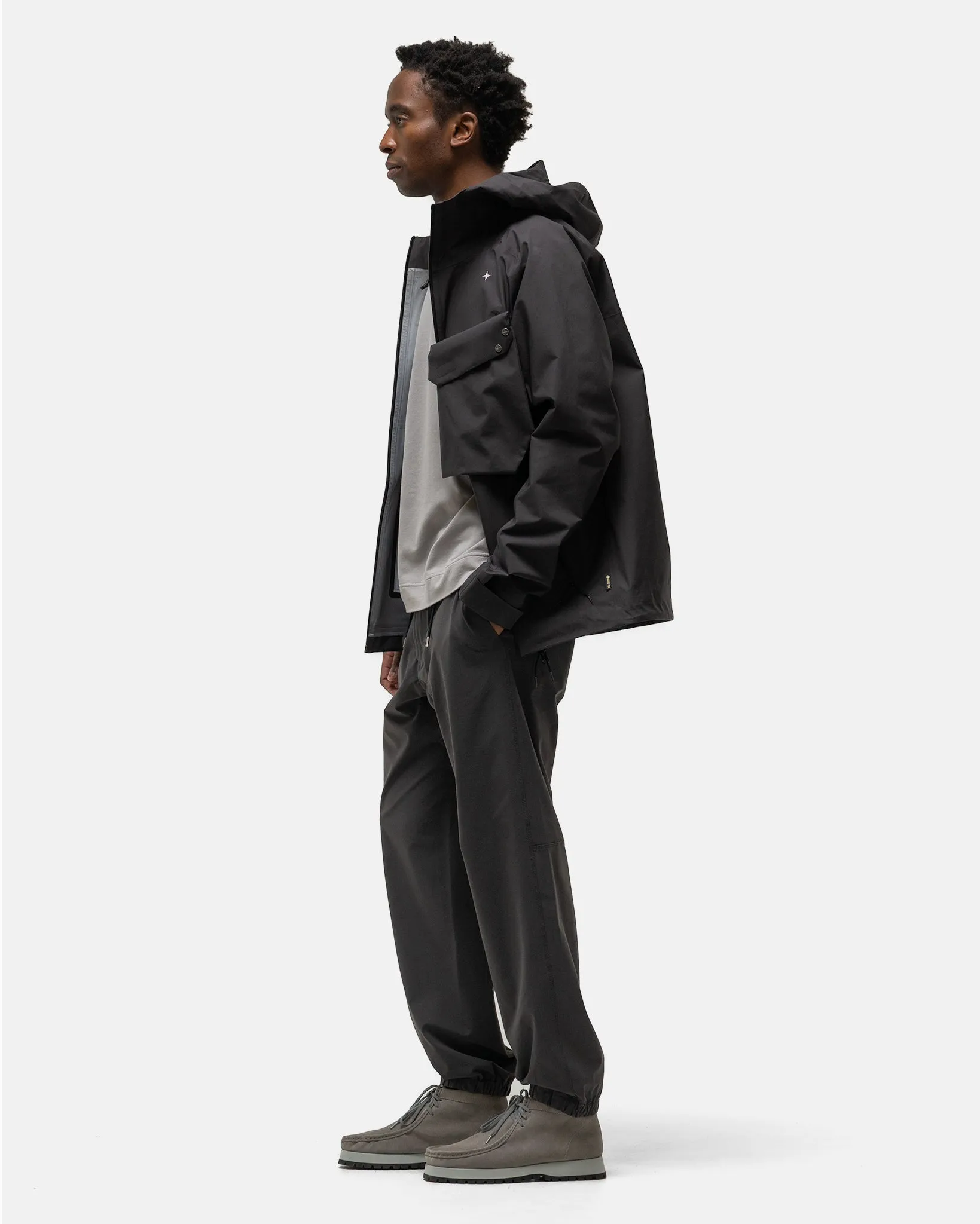 Stellina Bi-Stretch Nylon Joggers Lead Grey