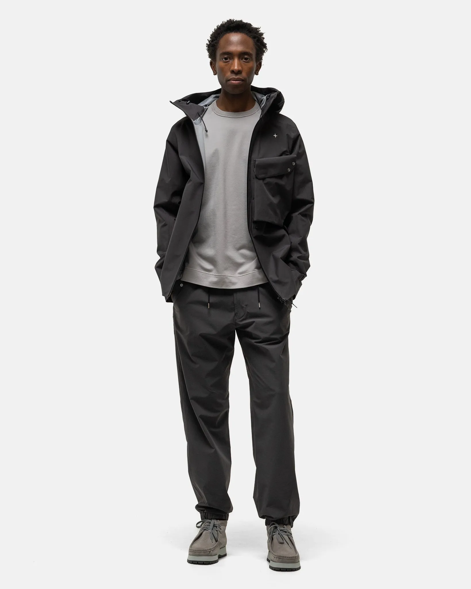 Stellina Bi-Stretch Nylon Joggers Lead Grey