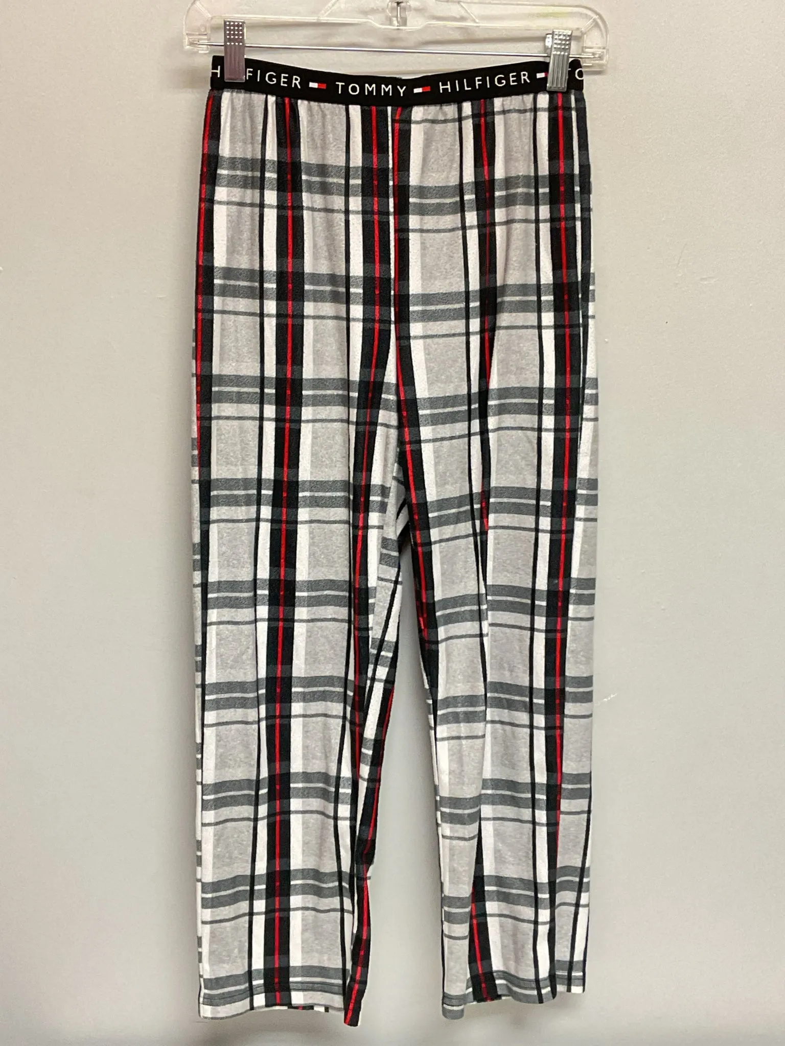 Tommy Hilfiger Size 12 Black & White Plaid Fleece Big Boys Pajamas