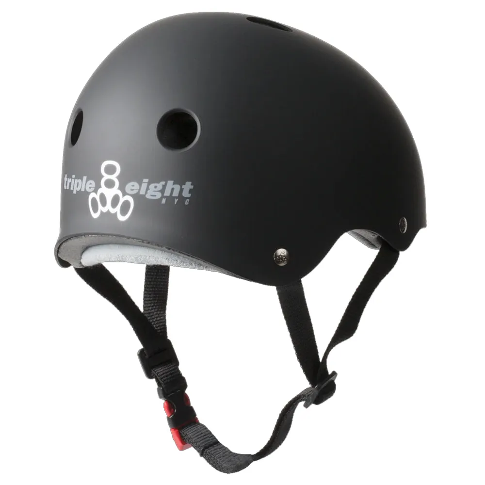 Triple Eight The Certified Sweatsaver Black Rubber Helmet