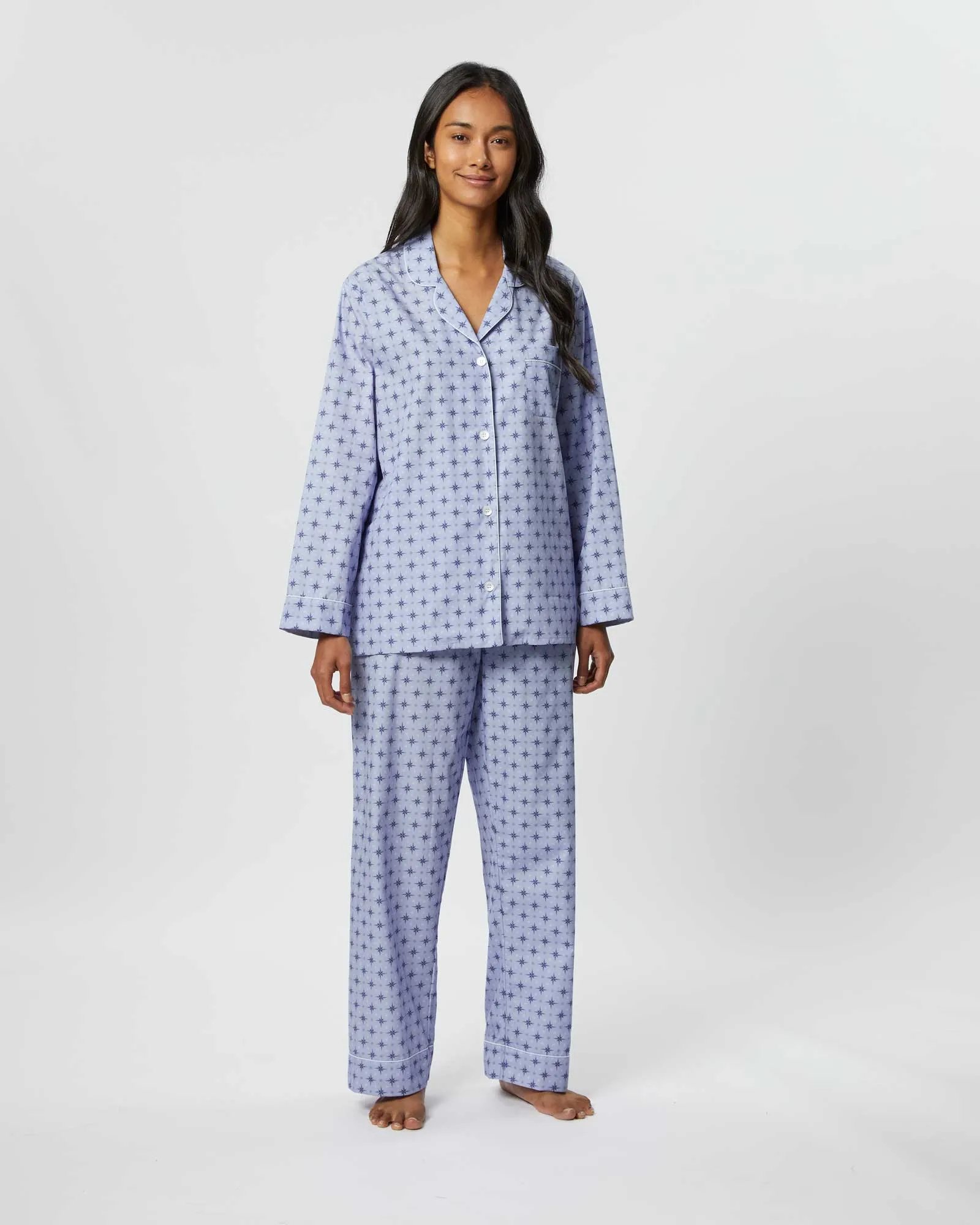 Women's Classic Cotton Pajamas - Evie Star