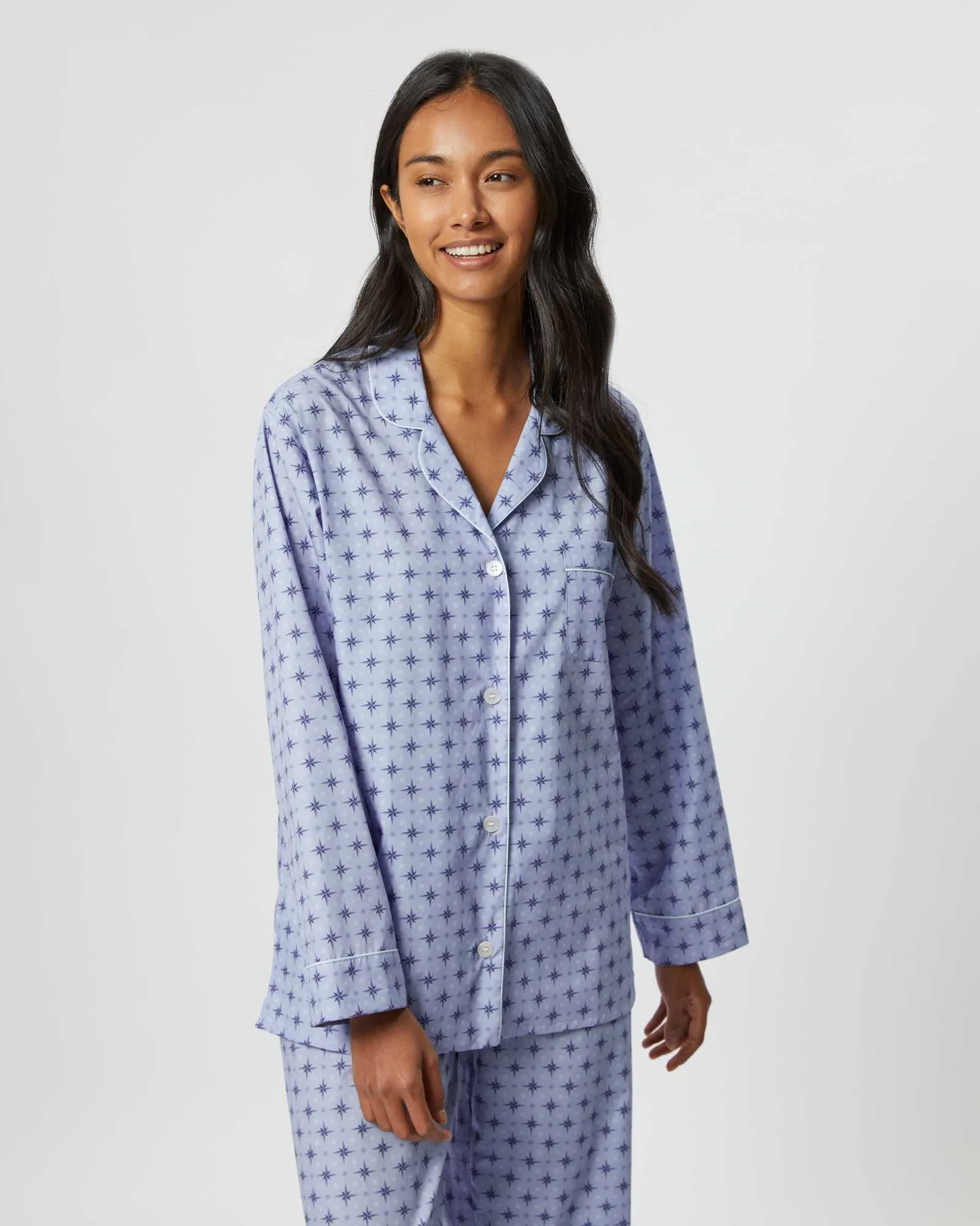 Women's Classic Cotton Pajamas - Evie Star