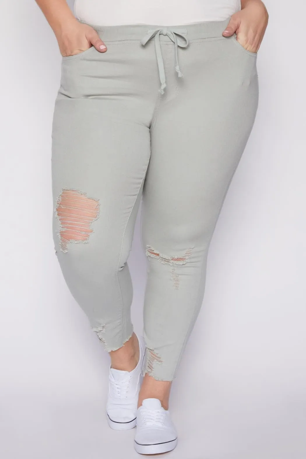 Women's Plus Size High Rise Ankle Jogger